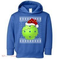 Pickleball Ugly Sweater Santa Lighting Pickleball Christmas Gift Toddler Hoodie thumb 0