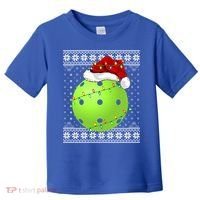 Pickleball Ugly Sweater Santa Lighting Pickleball Christmas Gift Toddler T-Shirt thumb 0