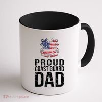 Proud U S Coast Guard Dad Cool Gift Cute Gift Coffee Mug thumb 1