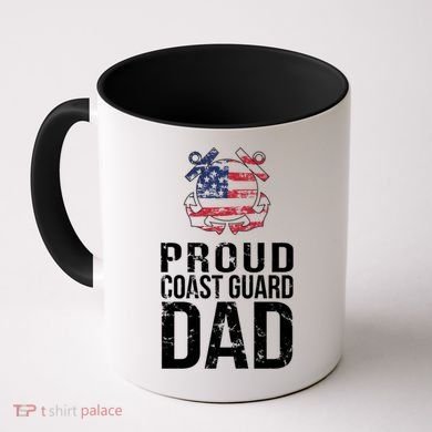 Proud U S Coast Guard Dad Cool Gift Cute Gift Coffee Mug