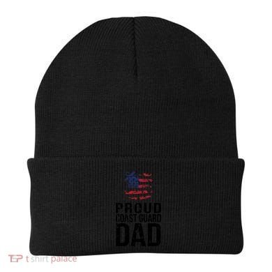 Proud U S Coast Guard Dad Cool Gift Cute Gift Beanie