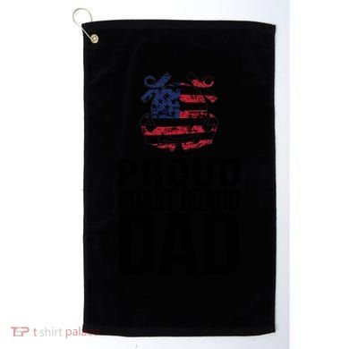 Proud U S Coast Guard Dad Cool Gift Cute Gift Golf Towel