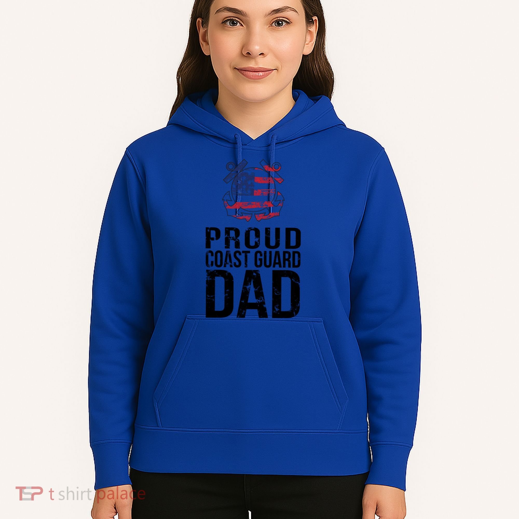 Proud U S Coast Guard Dad Cool Gift Cute Gift Hoodie