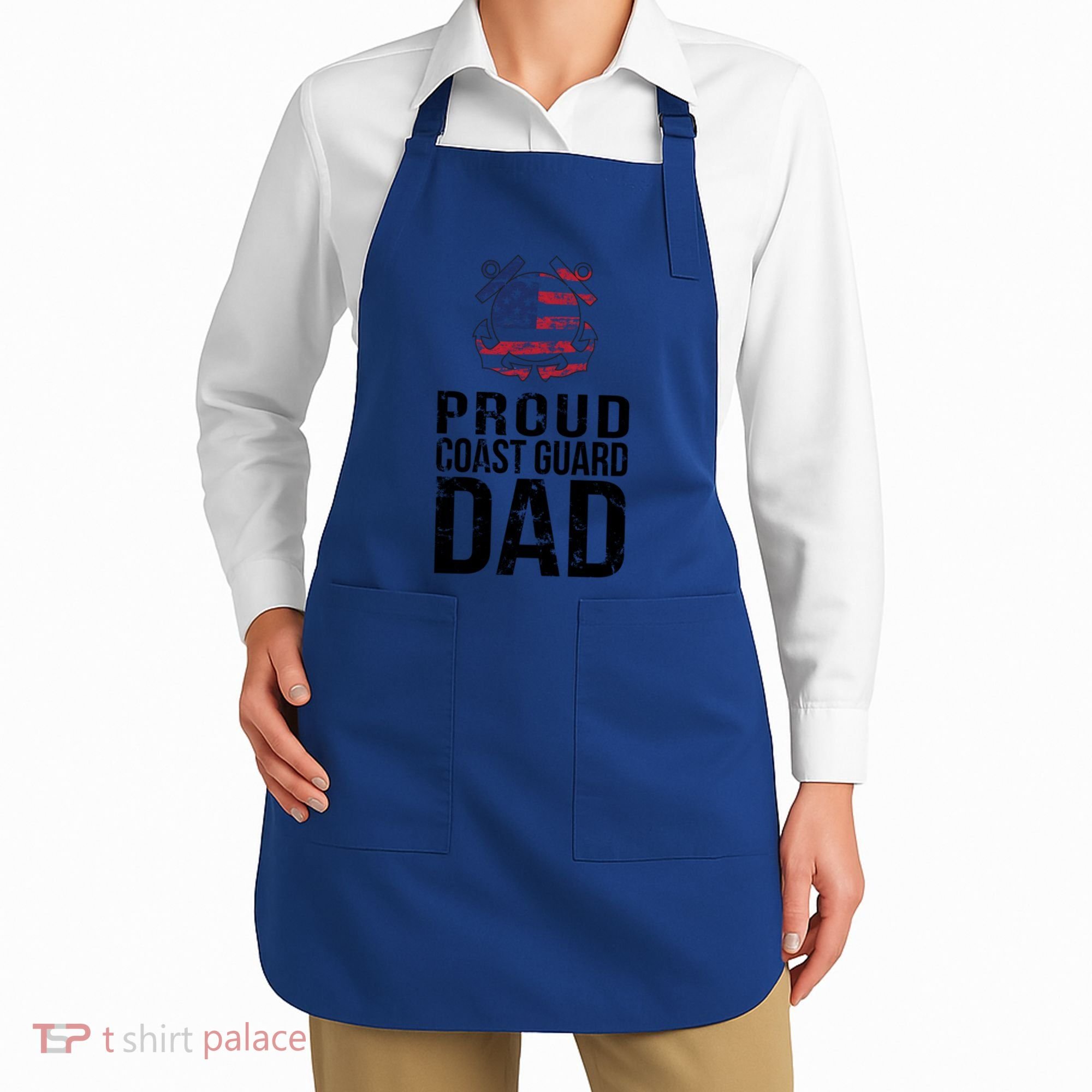 Proud U S Coast Guard Dad Cool Gift Cute Gift Apron