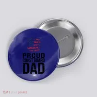 Proud U S Coast Guard Dad Cool Gift Cute Gift Button thumb 0