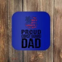 Proud U S Coast Guard Dad Cool Gift Cute Gift Coaster thumb 0