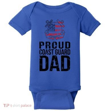Proud U S Coast Guard Dad Cool Gift Cute Gift Baby Bodysuit