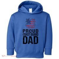 Proud U S Coast Guard Dad Cool Gift Cute Gift Toddler Hoodie thumb 0