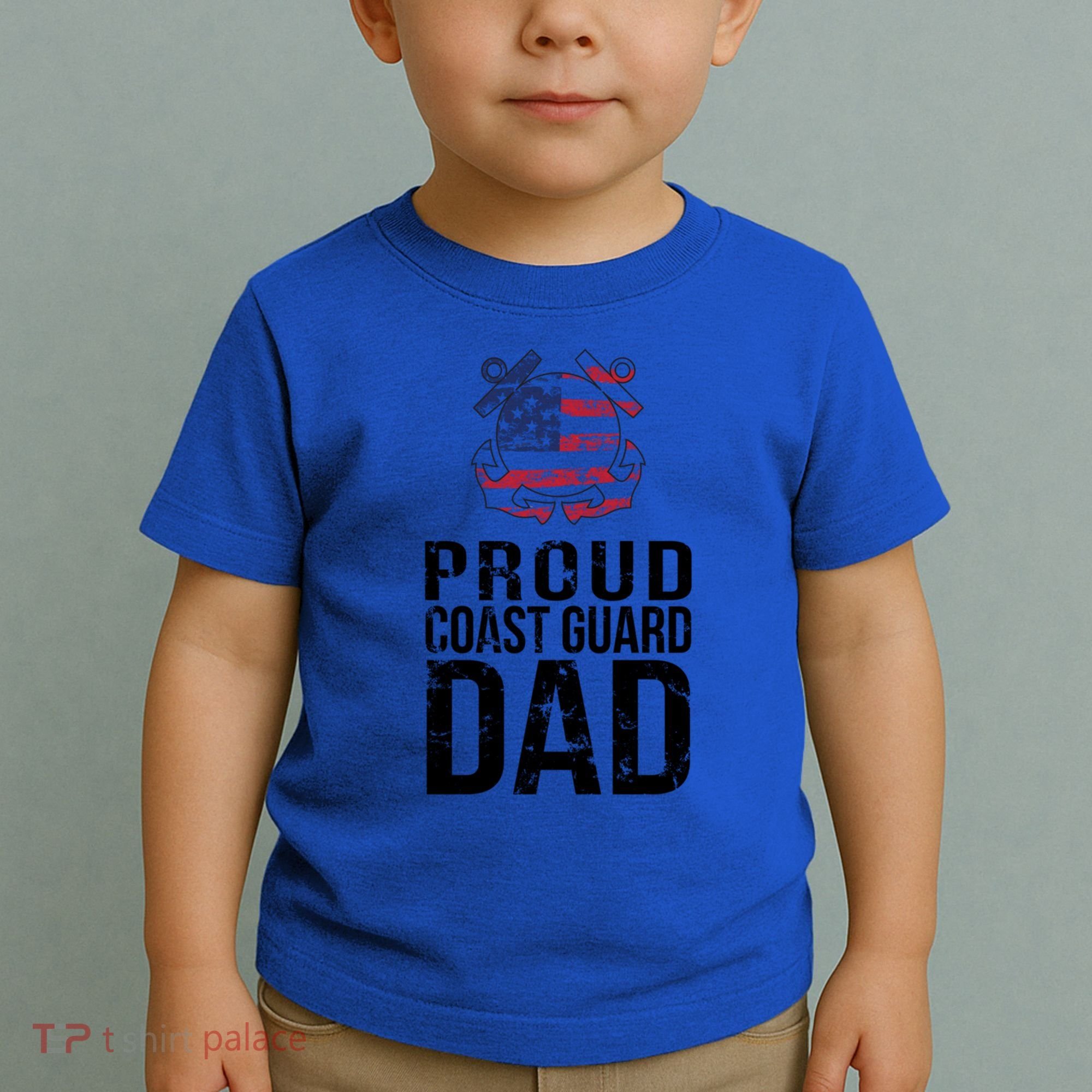 Proud U S Coast Guard Dad Cool Gift Cute Gift Toddler T-Shirt