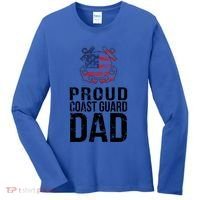 Proud U S Coast Guard Dad Cool Gift Cute Gift Women's Long Sleeve Shirt thumb 0