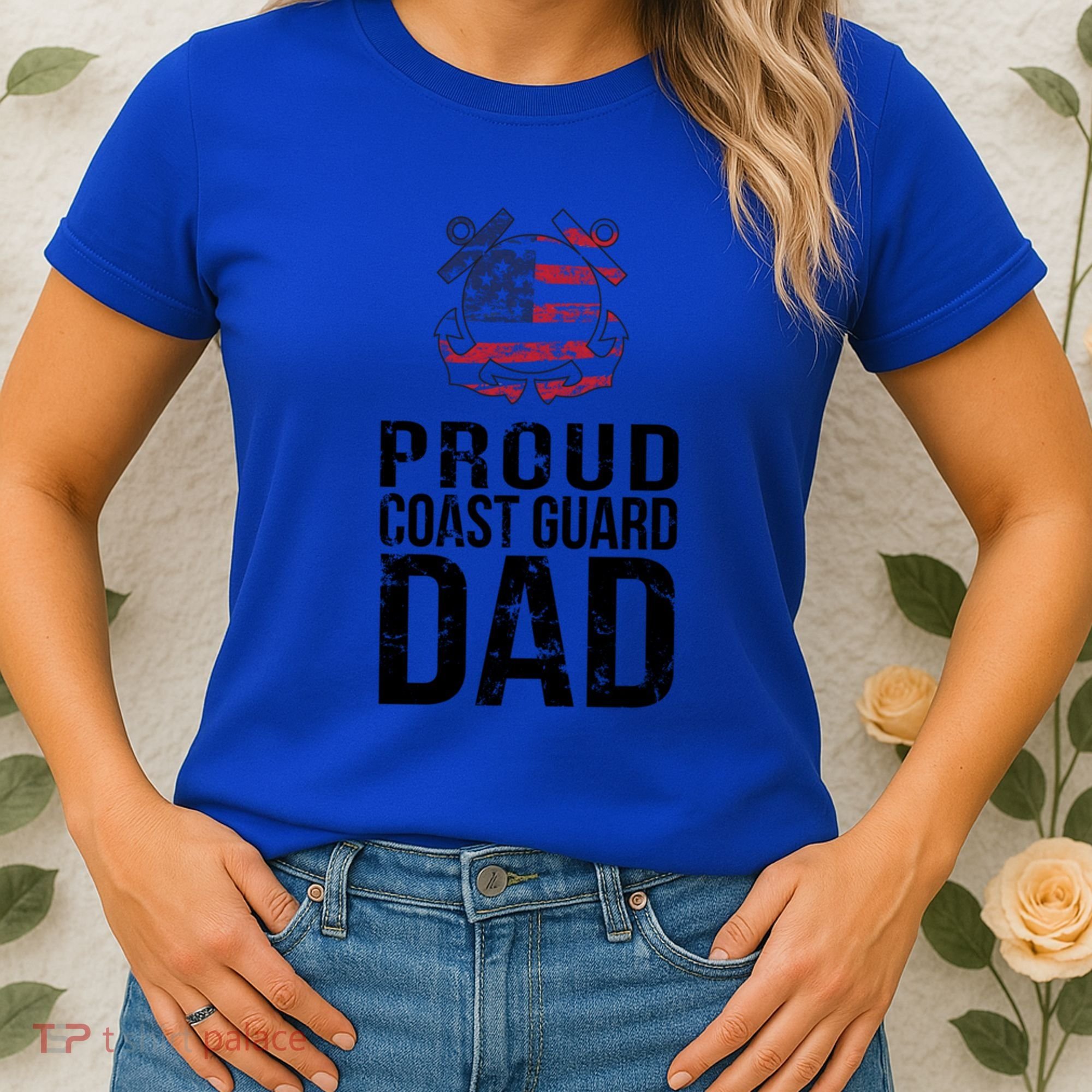 Proud U S Coast Guard Dad Cool Gift Cute Gift Women's T-Shirt