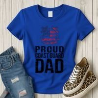 Proud U S Coast Guard Dad Cool Gift Cute Gift Women's T-Shirt thumb 3