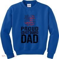 Proud U S Coast Guard Dad Cool Gift Cute Gift Kids Sweatshirt thumb 0