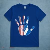 Proud Usa Scotland Handprint Flag American Scottish Heritage Great Gift T-Shirt thumb 5