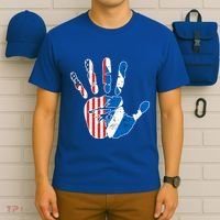 Proud Usa Scotland Handprint Flag American Scottish Heritage Great Gift T-Shirt thumb 6