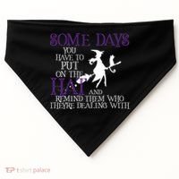 Put On The Hat Funny Witch Halloween USA-Made Doggie Bandana thumb 0
