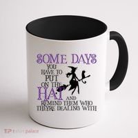 Put On The Hat Funny Witch Halloween Coffee Mug thumb 1