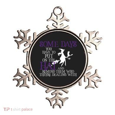 Put On The Hat Funny Witch Halloween Ornament