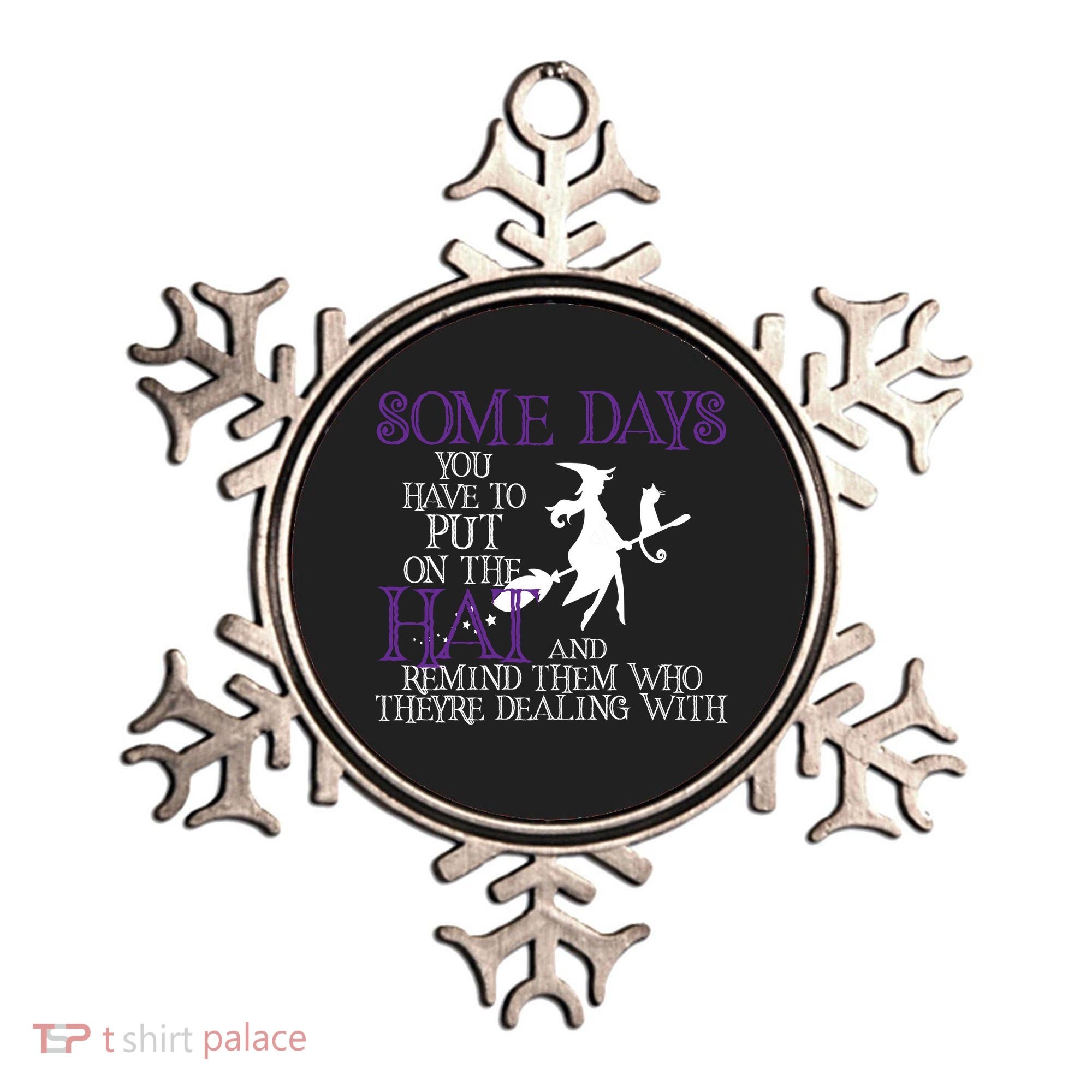 Put On The Hat Funny Witch Halloween Ornament