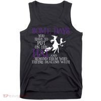 Put On The Hat Funny Witch Halloween Tank Top thumb 0