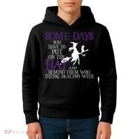 Put On The Hat Funny Witch Halloween Kids Hoodie thumb 4