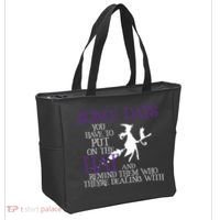 Put On The Hat Funny Witch Halloween Tote Bag thumb 2