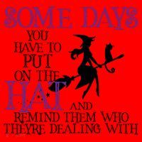 Put On The Hat Funny Witch Halloween Santa Hat thumb 1