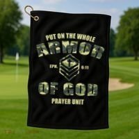 Put On The Whole Armor Of God Prayer Unit Golf Towel thumb 1