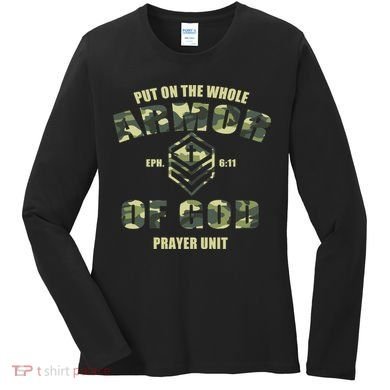 Put On The Whole Armor Of God Prayer Unit Women's Long Sleeve Shirt