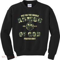 Put On The Whole Armor Of God Prayer Unit Kids Sweatshirt thumb 0
