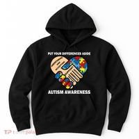 Put Your Differences Aside Autism Awareness Hoodie thumb 0