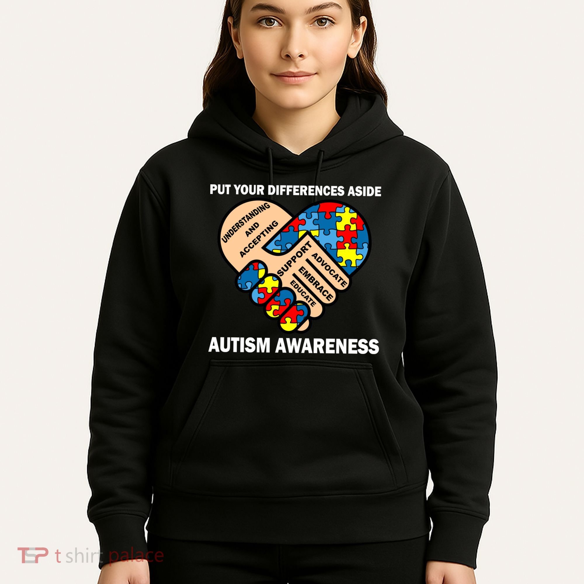 Put Your Differences Aside Autism Awareness Hoodie