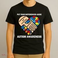 Put Your Differences Aside Autism Awareness T-Shirt thumb 3