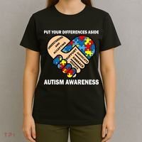 Put Your Differences Aside Autism Awareness T-Shirt thumb 4