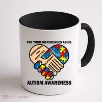 Put Your Differences Aside Autism Awareness Coffee Mug thumb 1