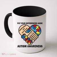 Put Your Differences Aside Autism Awareness Coffee Mug thumb 0