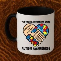 Put Your Differences Aside Autism Awareness Coffee Mug thumb 2