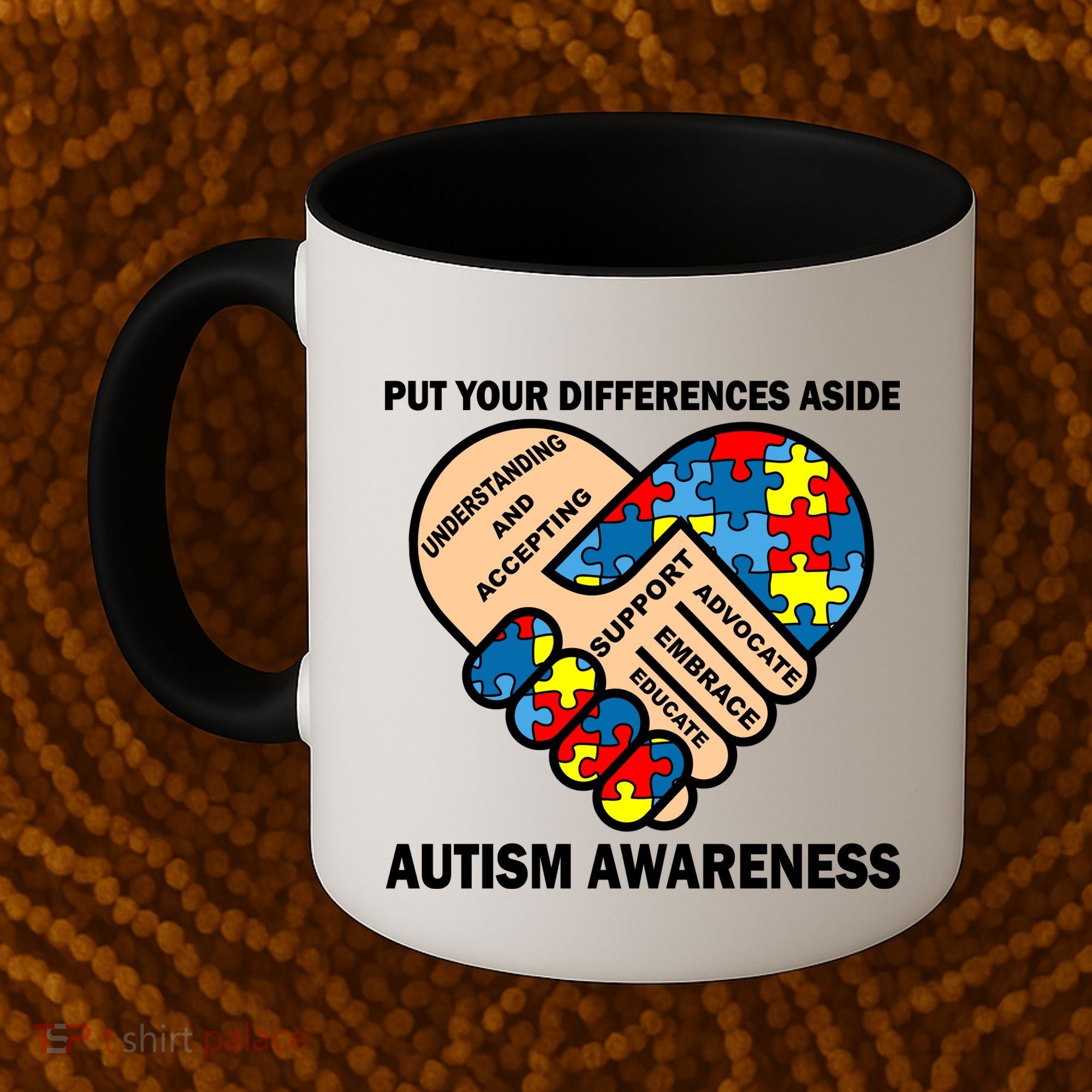 Put Your Differences Aside Autism Awareness Coffee Mug