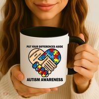 Put Your Differences Aside Autism Awareness Coffee Mug thumb 3