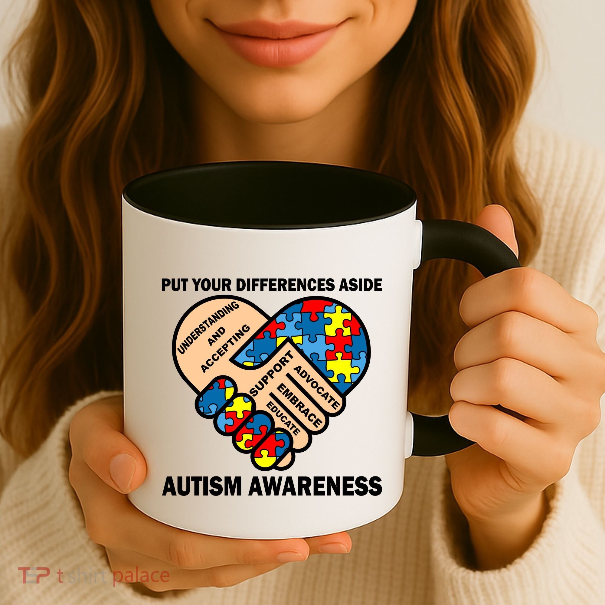 Put Your Differences Aside Autism Awareness Coffee Mug