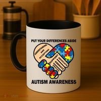 Put Your Differences Aside Autism Awareness Coffee Mug thumb 4
