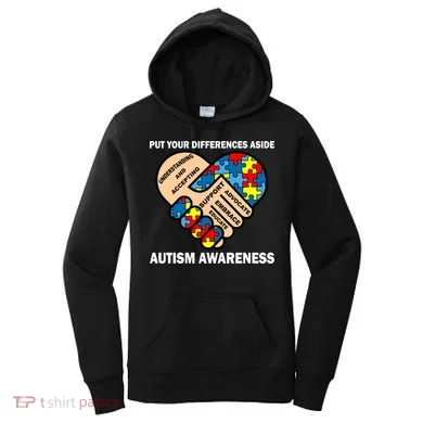 Put Your Differences Aside Autism Awareness Women's Hoodie