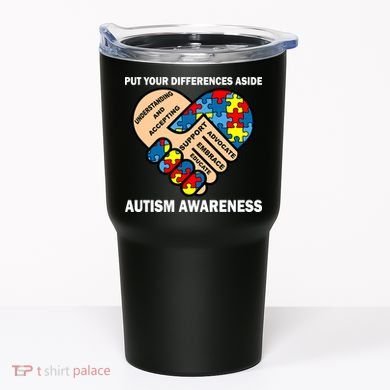 Put Your Differences Aside Autism Awareness Tumbler