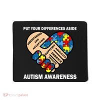 Put Your Differences Aside Autism Awareness Mousepad thumb 0
