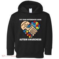 Put Your Differences Aside Autism Awareness Toddler Hoodie thumb 0