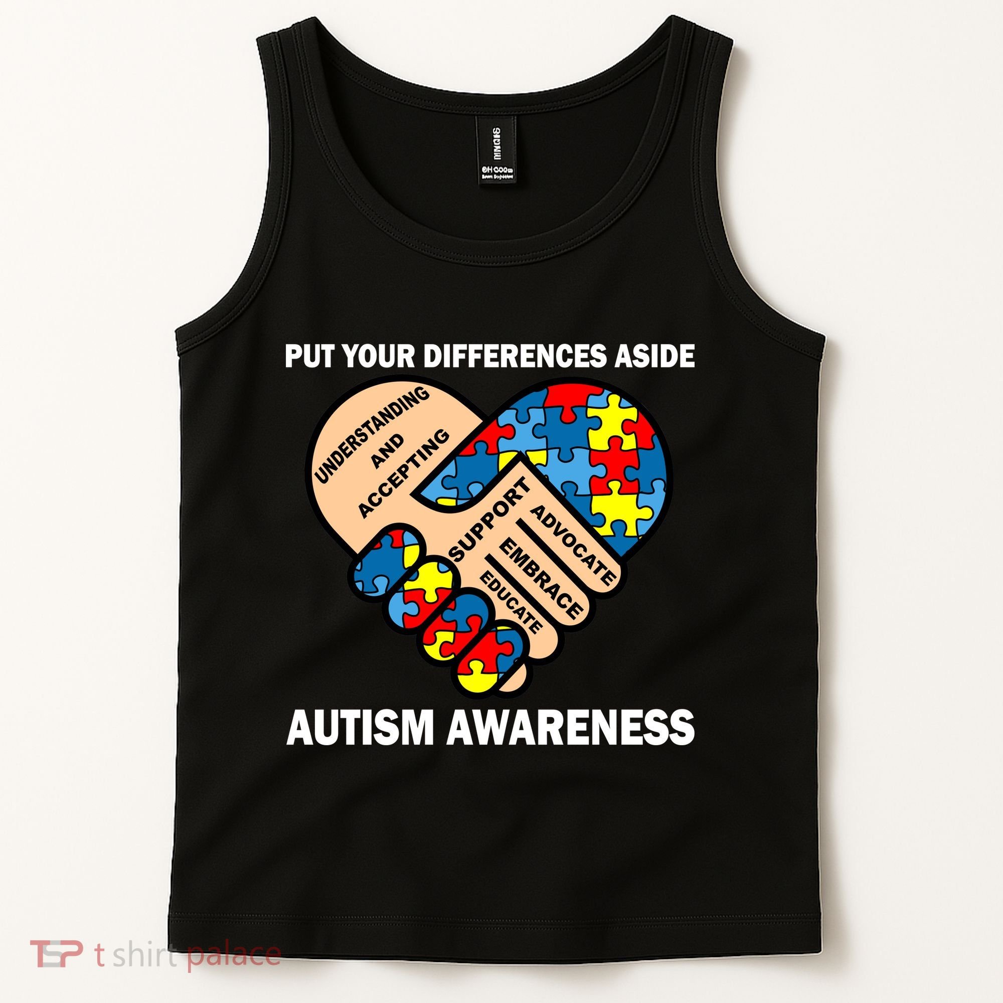 Put Your Differences Aside Autism Awareness Tank Top