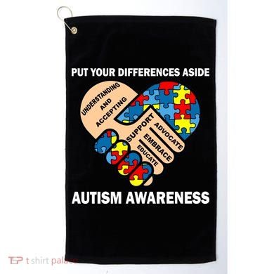 Put Your Differences Aside Autism Awareness Golf Towel