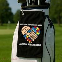 Put Your Differences Aside Autism Awareness Golf Towel thumb 2