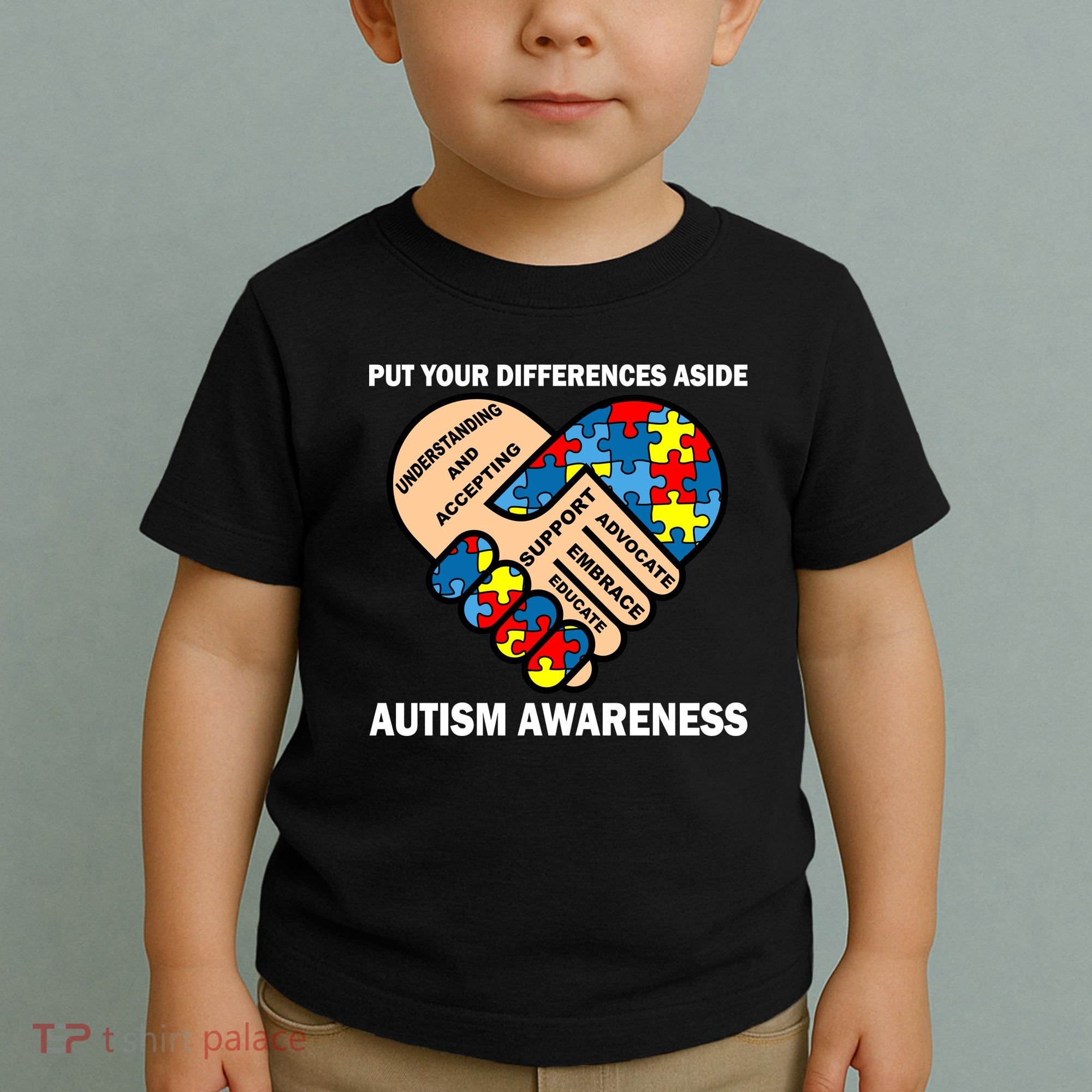 Put Your Differences Aside Autism Awareness Toddler T-Shirt