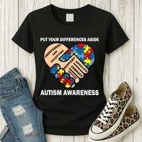 Put Your Differences Aside Autism Awareness Women's T-Shirt thumb 3